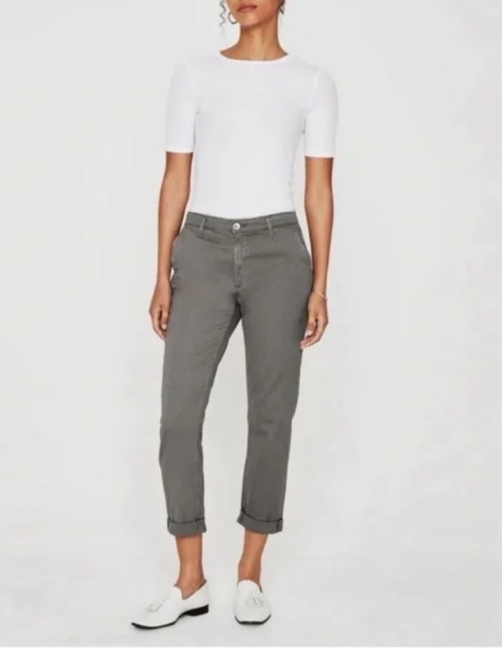 AG Adriano Goldschmied Slim Khaki Crop